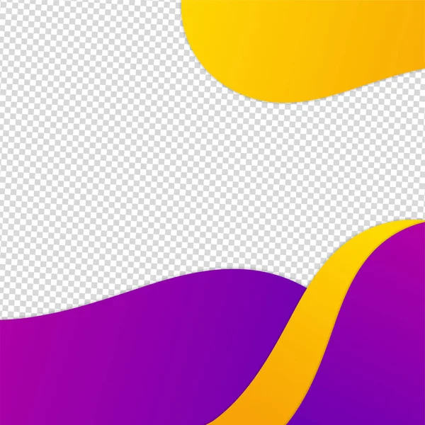 Bloob Memphis Transparant Purple Yellow Colorful Sale Post Design Template — 스톡 벡터