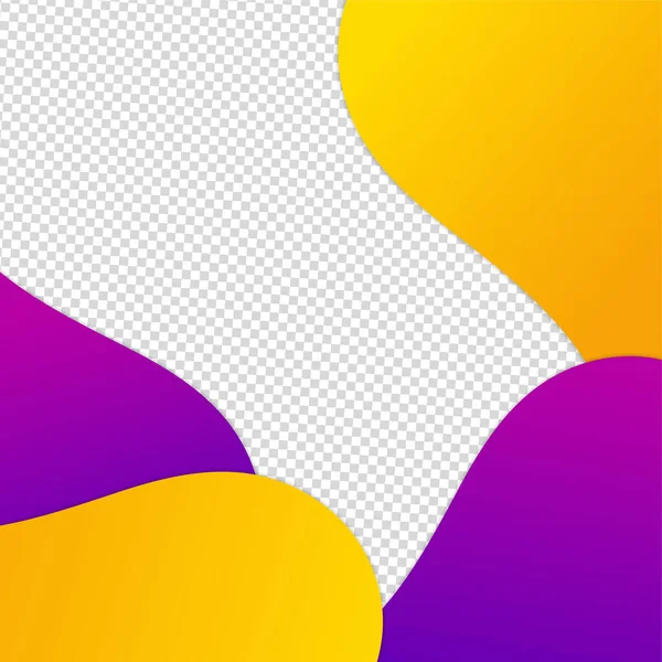 Bloob Memphis Transparent Violet Jaune Coloré Vente Post Design Gabarit — Image vectorielle