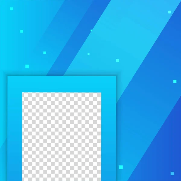 Transparent Rahmen Blau Bunt Verkauf Post Design Vorlage Hintergrund — Stockvektor