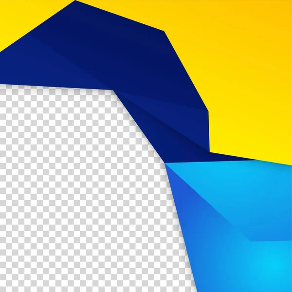 Gradienten Form Transparent Blau Gelb Bunt Verkauf Post Design Vorlage — Stockvektor