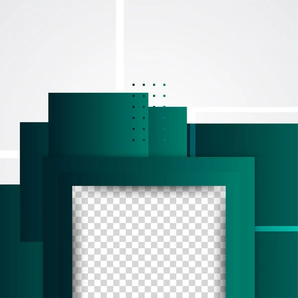 Frame Square Tranarant Green Sale Post Design Template Background — 스톡 벡터