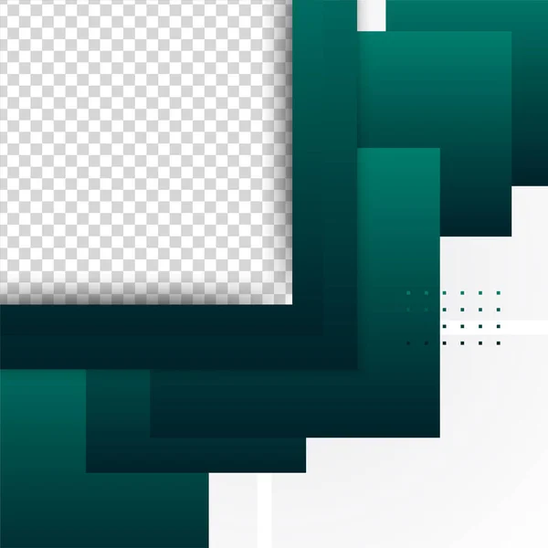 Frame Vierkant Transparant Groen Kleurrijke Verkoop Post Design Template Achtergrond — Stockvector