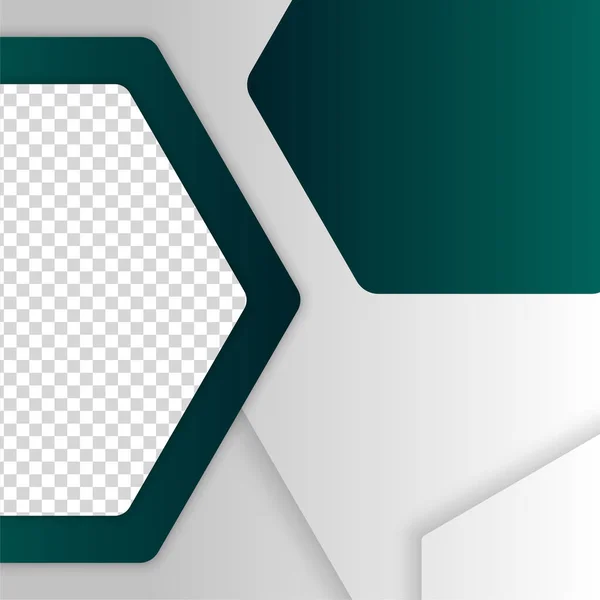 Transparente Sechseckige Grün Bunt Verkauf Post Design Vorlage Hintergrund — Stockvektor