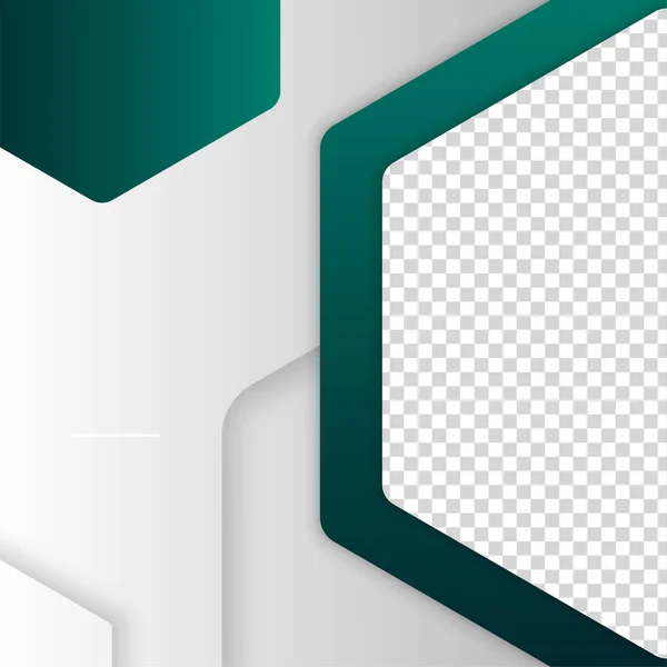 Transparente Sechseckige Grün Bunt Verkauf Post Design Vorlage Hintergrund — Stockvektor