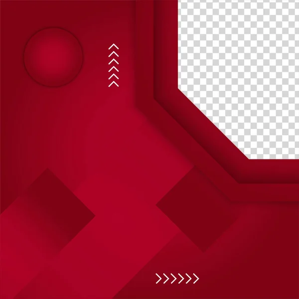 Transparente Hexagonal Rojo Venta Colorido Post Diseño Plantilla Fondo — Vector de stock