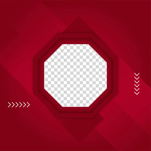 Transparent Hexagonale Rouge Coloré Vente Post Design Fond Modèle — Image vectorielle