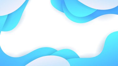 Dalga Geometrik Mavi Renkli Soyut Tasarım Arkaplanı