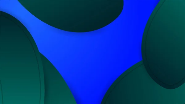Onda Geometrico Blu Verde Colorato Astratto Design Sfondo — Vettoriale Stock