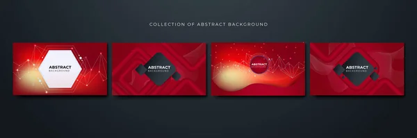 Memphis Géométrique Rouge Coloré Abstrait Design Fond — Image vectorielle
