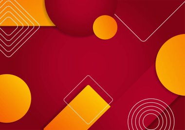 Zarif şekil gradyan kırmızı turuncu renkli soyut kapak tasarımı şablonu