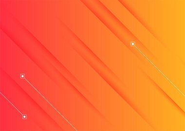 Canlı gradyan turuncu renkli soyut kapak tasarımı şablonu