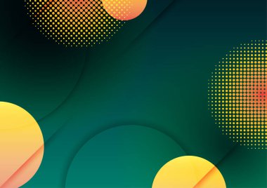 Yaratıcı eğimli yeşil renkli soyut kapak tasarımı şablonu