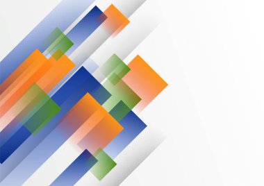 Modern yıllık mavi turuncu renkli kapak tasarımı şablonu