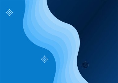 Gradyan bloob mavi renkli soyut kapak tasarımı şablonu