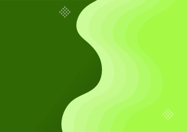 Gradyan blup yeşil renkli soyut kapak tasarımı şablonu