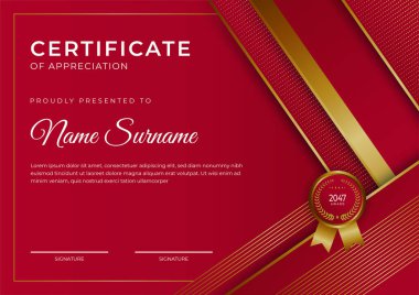 Lüks altın sertifika tasarım şablonu