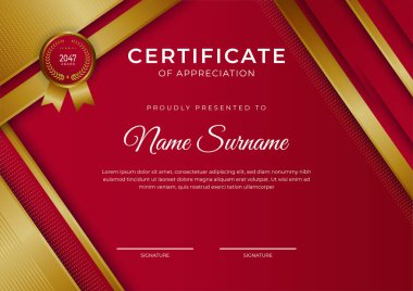 Lüks altın sertifika tasarım şablonu
