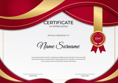 Lüks altın sertifika tasarım şablonu