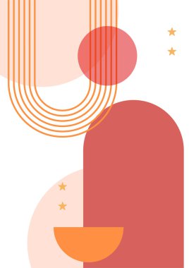 Modern minimalist soyut estetik boho poster çizimleri. Bohem tarzı duvar dekoru. Çağdaş sanatsal posterler. Modern orta çağ sanatı, boho ev dekorasyonu, duvar sanatı.