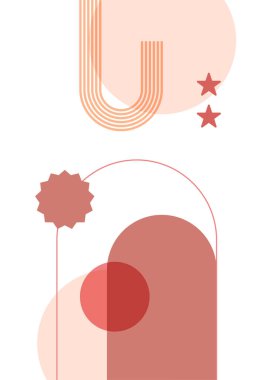 Modern minimalist soyut estetik boho poster çizimleri. Bohem tarzı duvar dekoru. Çağdaş sanatsal posterler. Modern orta çağ sanatı, boho ev dekorasyonu, duvar sanatı.