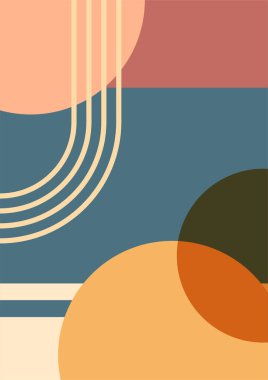 Modern minimalist soyut estetik boho poster çizimleri. Bohem tarzı duvar dekoru. Çağdaş sanatsal posterler. Modern orta çağ sanatı, boho ev dekorasyonu, duvar sanatı.