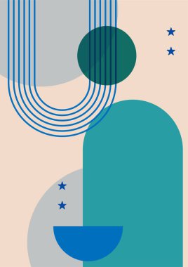 Soyut manzara çizimleri. Dağlar, güneş, ay, gün batımı, çöl, tepeler minimalist tasarım. Modern orta çağ sanatı, boho ev dekorasyonu, duvar sanatı.