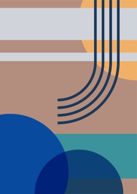 Soyut manzara çizimleri. Dağlar, güneş, ay, gün batımı, çöl, tepeler minimalist tasarım. Modern orta çağ sanatı, boho ev dekorasyonu, duvar sanatı.