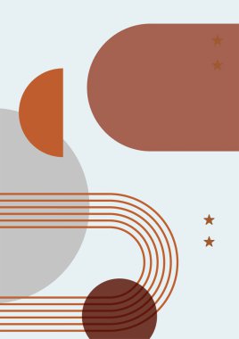 Modern minimalist soyut estetik çizimler. Bohem tarzı duvar dekoru. Çağdaş sanatsal posterler.