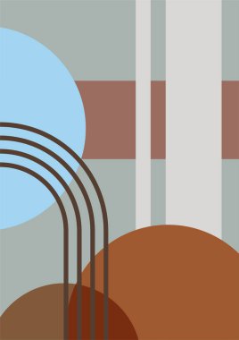 Modern minimalist soyut estetik çizimler. Bohem tarzı duvar dekoru. Çağdaş sanatsal posterler.