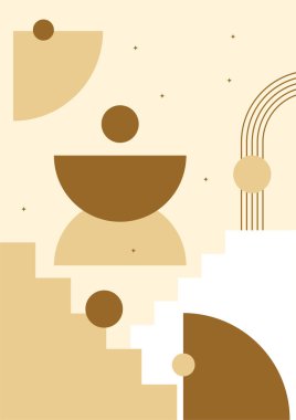 Benzersiz renkli Düz Boho Geometrik Renk Tasarımı Posteri