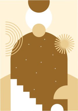 Benzersiz renkli Düz Boho Geometrik Renk Tasarımı Posteri