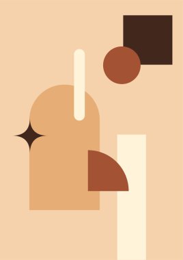 Benzersiz renkli Düz Boho Geometrik Renk Tasarımı Posteri