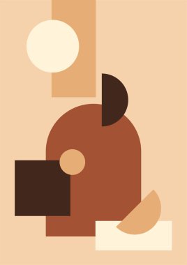 Benzersiz renkli Düz Boho Geometrik Renk Tasarımı Posteri