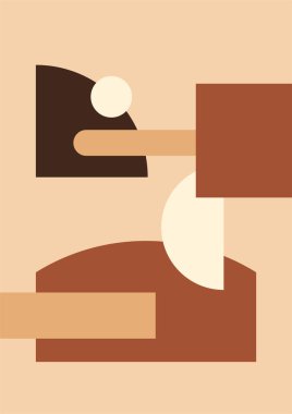 Benzersiz renkli Düz Boho Geometrik Renk Tasarımı Posteri
