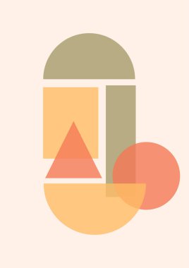 Benzersiz renkli Düz Boho Geometrik Renk Tasarımı Posteri