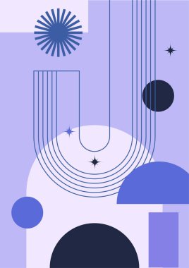 Modern minimalist soyut estetik çizimler. Bohem tarzı duvar dekoru. Çağdaş sanatsal posterlerin koleksiyonu.