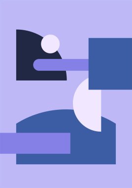 Benzersiz şekil mor renkli Düz Boho Geometrik Renk Tasarımı Posteri
