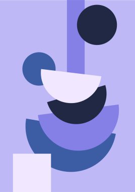 Benzersiz şekil mor renkli Düz Boho Geometrik Renk Tasarımı Posteri