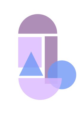Benzersiz şekil mor renkli Düz Boho Geometrik Renk Tasarımı Posteri