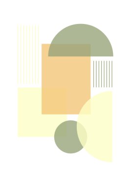 soyut şekil net renkli Düz Boho Geometrik Tarafsız Renk Tasarımı Posteri