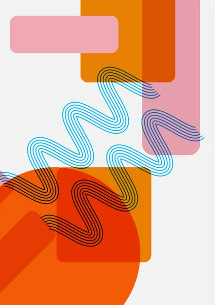 şekil soyut renkli Düz Boho Geometrik Renk Tasarımı Posteri