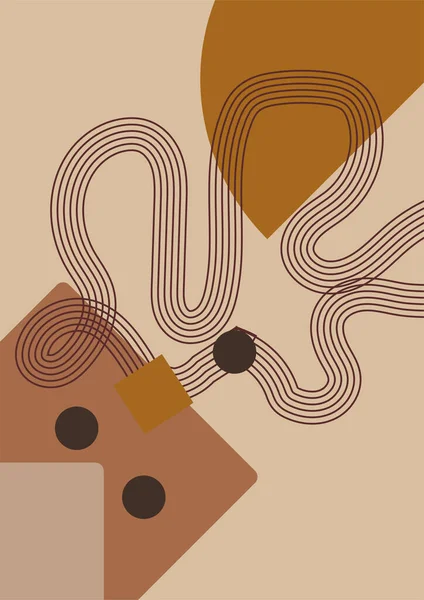 Fare Bastract Düz Boho Geometrik Renk Tasarımı Posteri