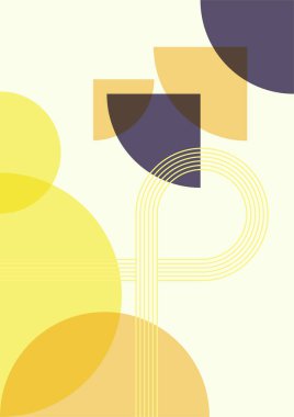 Basit renkli Düz Boho Geometrik Renk Tasarımı Posteri