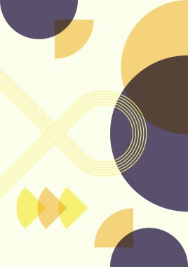 Basit renkli Düz Boho Geometrik Renk Tasarımı Posteri