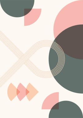 Basit renkli Düz Boho Geometrik Renk Tasarımı Posteri