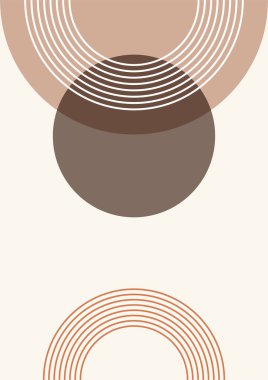 Çember Soyut Boho Geometrik Renk Tasarımı Posteri