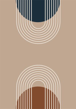 Çember Soyut Boho Geometrik Renk Tasarımı Posteri