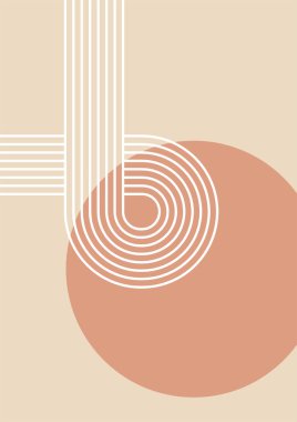 Çember Soyut Boho Geometrik Renk Tasarımı Posteri