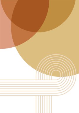 Çember Soyut Boho Geometrik Renk Tasarımı Posteri