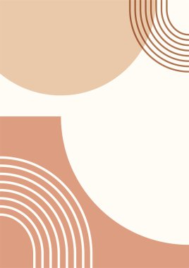 Çember Soyut Boho Geometrik Renk Tasarımı Posteri